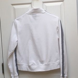 ADIDAS CROPPED PULLOVER HALF ZIP SWEATSHIRT